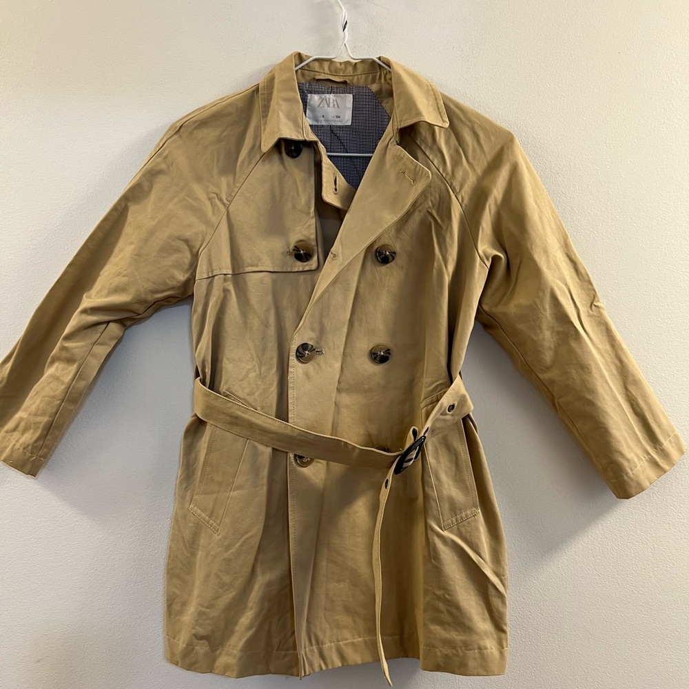 Zara Kids Unisex Belted Trench Coat - Picture 13 of 14